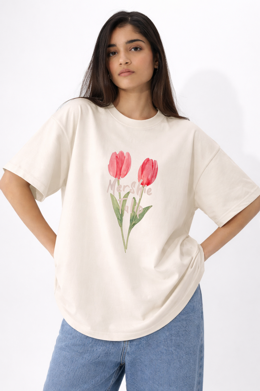 Mershie Tulip Premium Terry Oversized Tee